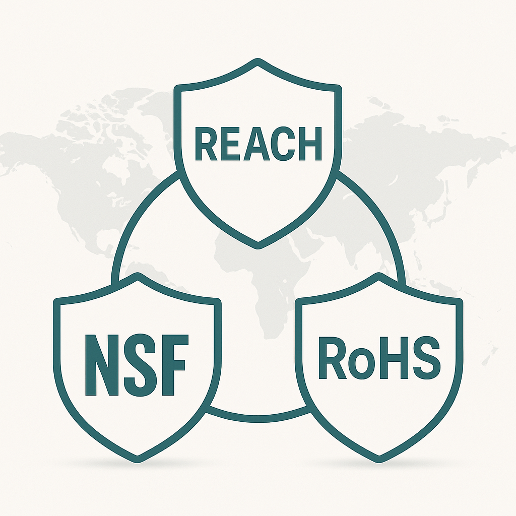 Путеводитель по сертификациям NSF, REACH и RoHS для профессионалов закупок продуктов питания