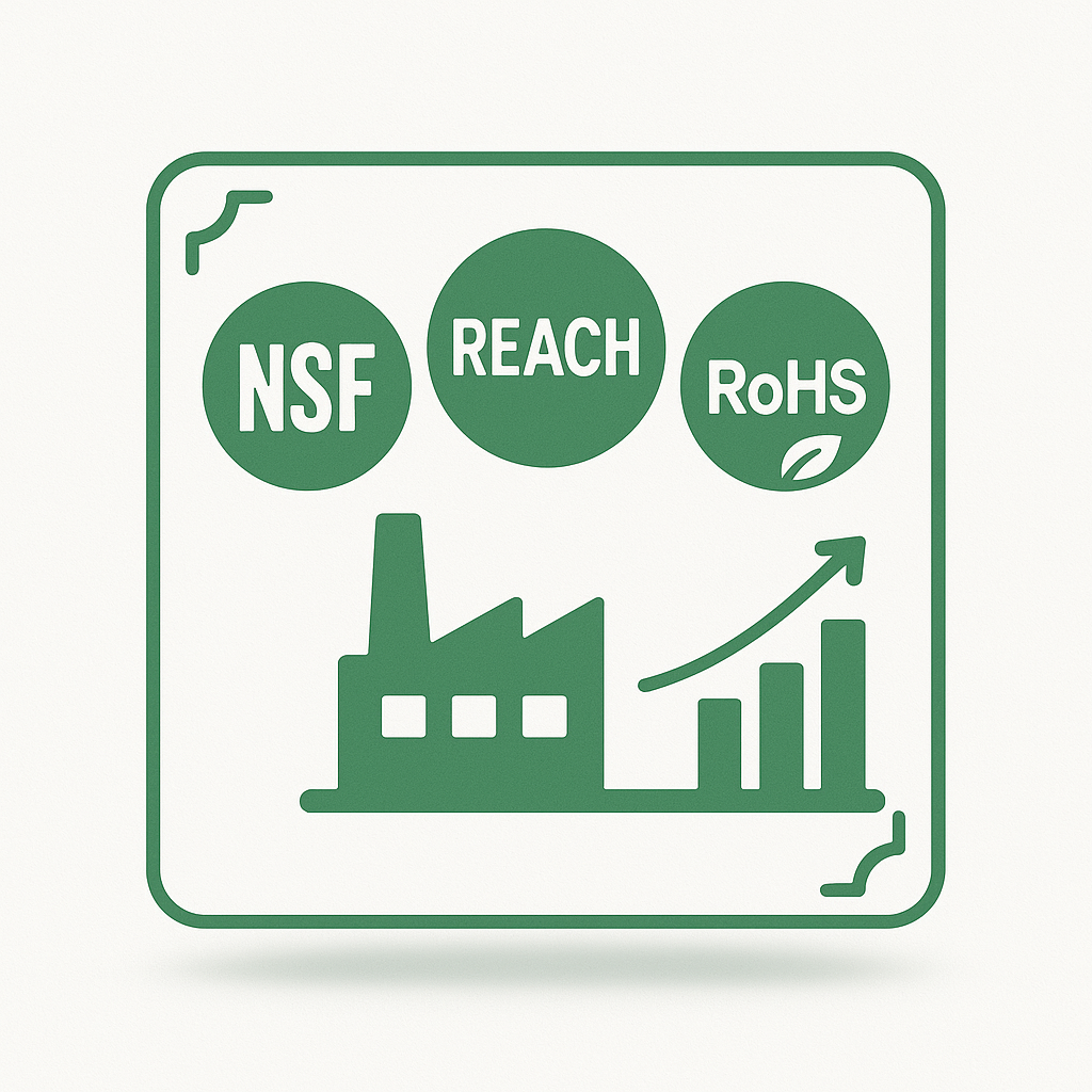 Как сертификации NSF, REACH и RoHS влияют на закупки в металлообработке